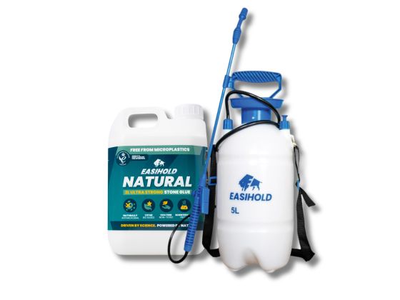 Easihold 4.1L Natural Gravel Binder + 5L Pressure Sprayer