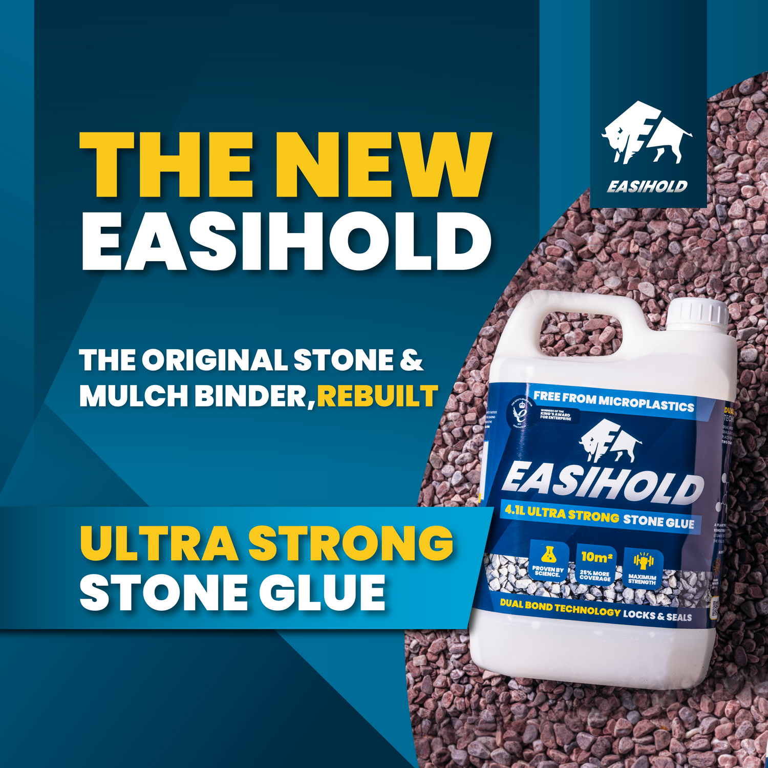 The New Easihold: The Original Stone & Mulch Binder, Rebuilt