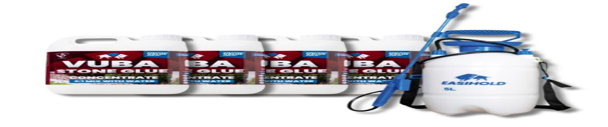 4 x Vuba 2L Concentrate Stone Glue + 5L Pressure Sprayer