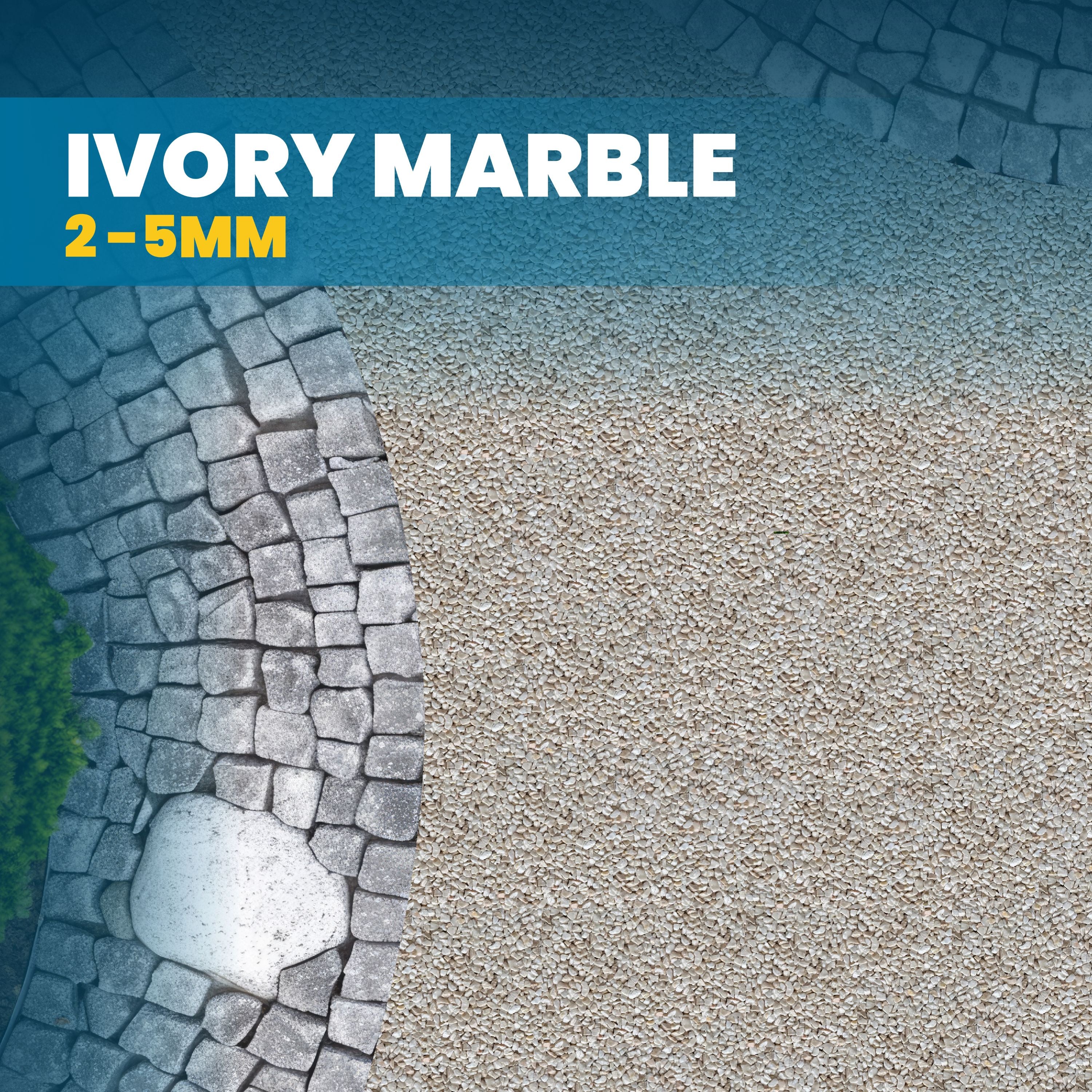 Easihold Resin Bound Gravel Kit 1m2 - Ivory Marble